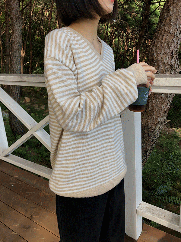bubble stripe knit