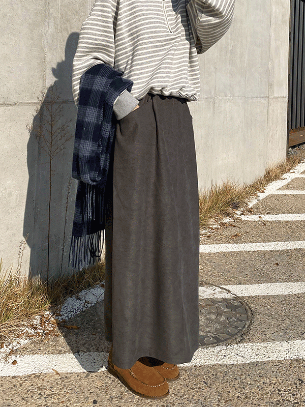 soft banding long skirt