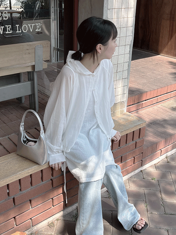 minimal hood blouse