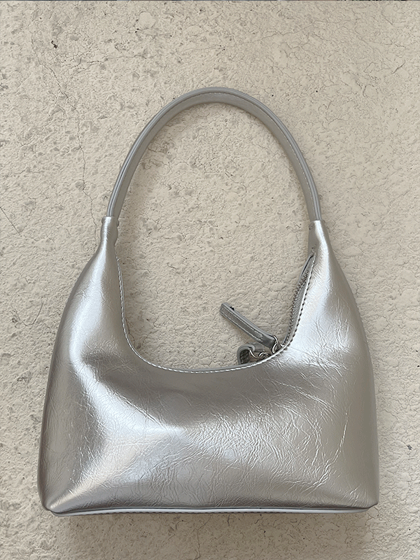 crack silver shoulder bag